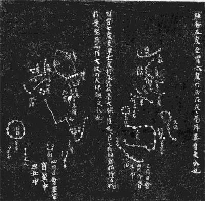 现存世界最古老的星图,发现于敦煌经卷,收藏于伦敦大英博物馆